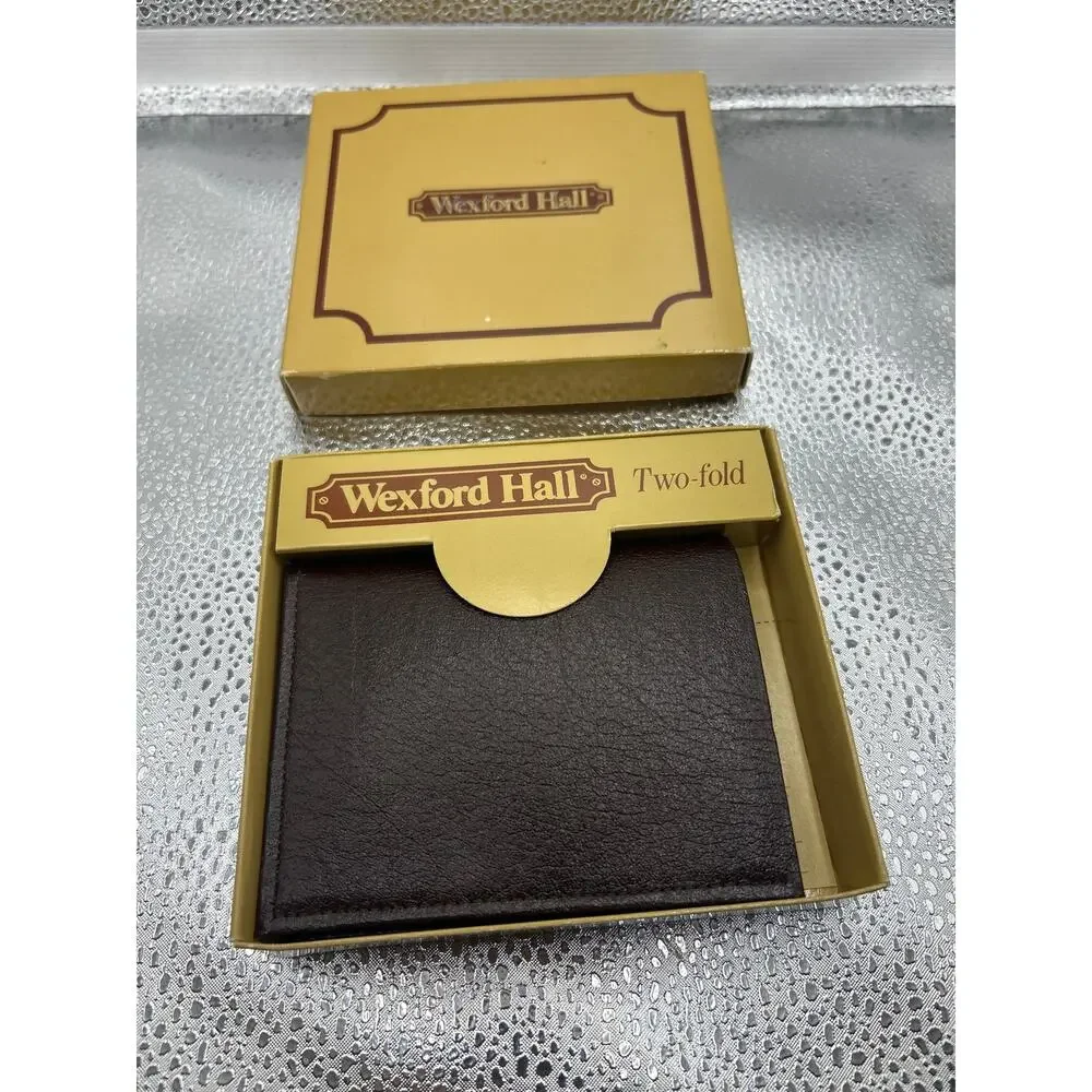 Vintage Wexford Men's Brown Bifold Wallet In Original Box